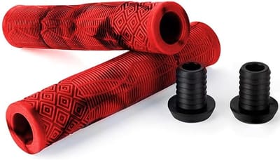 MTB Handvatten voor Fietsen, 160 mm, Antislip Fietsgrips, BMX en Skateboard Handlebars, Zacht Rubber, Diameter 22 mm, Rood en Duurzaam
