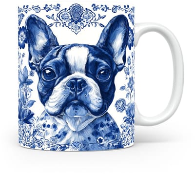 Mok French Bulldog Beker voor koffie of tas voor thee, cadeau voor dierenliefhebbers, moeder, vader, collega, vriend, vriendin, kantoor, opa, oma, hond, kerst, sinterklaas, verjaardag