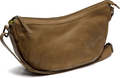 Chesterfield Clarita Washed Waxed Pull Up Schoudertas - Olijfgroen
