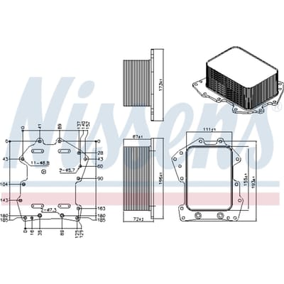 Olie radiator, motorolie NISSENS 91279