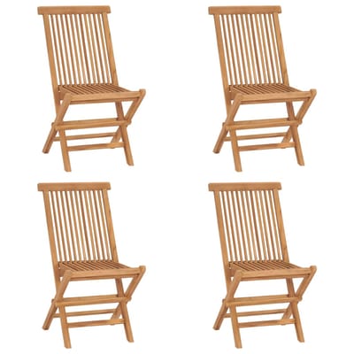 vidaXL - Klapstoelen - 4 - stuks - van - massief - teakhout