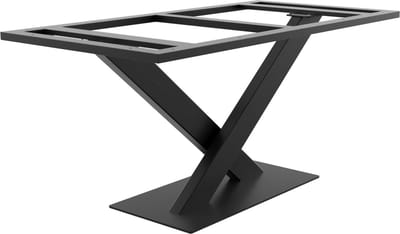MetaloPro Tafelonderstel Sargas Frame - Moderne Metalen Constructie Met X-Vormig Frame, Stabiele Basis, Ideaal Voor Eet- En Werktafels - 160x80x74cm