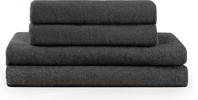 Blumtal Terry Handdoeken Set - 2 x Baddoek & 2 x Handdoek: Antraciet