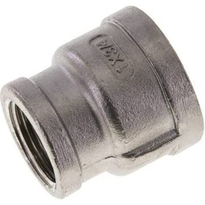 1'' NPT x 3/4'' NPT RVS Ronde Sok 16 Bar