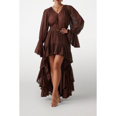 GUESS Marciano By  Elsa Ls Top Cioccolata Größe: 38 | Maxikleider Outlet | Damen