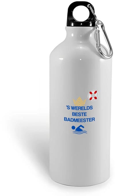 Hacebo® - 'S werelds beste badmeester waterfles - Badmeester - Badmeesters - badmeesters - cadeau badmeester - zwemmen - zwemdiploma - cadeau - kado - gift - geschenk - vaderdag - lifeguard - water fles - 400ML