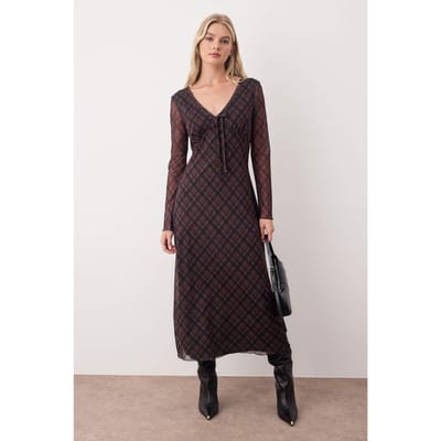 Zeer kleurrijke, platte maxi-jurk voor dames, lang en casual/bodycon model.