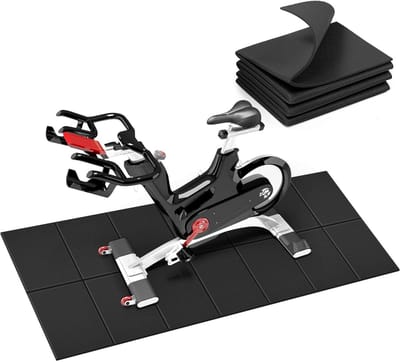 Duurzame Vloerbeschermingsmat voor Fitnessmachines, Geluidsisolatie, Waterdicht en Eenvoudig Schoon te Maken, 6 mm PVC, Ideaal voor Treadmill, Yoga en Fietsen, 173 x 61 x 0.6 cm