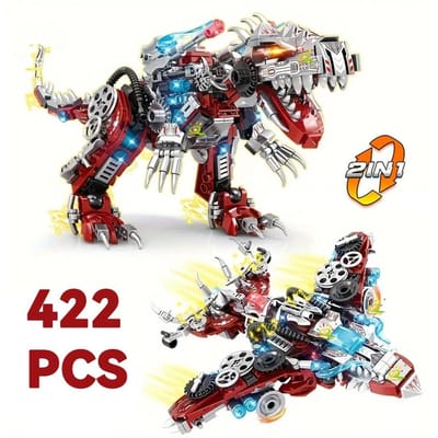 2-in-1 Jurassic Dinosaurus Wereld Model Stad Triceratops Velociraptor Dino Park Assemblage Stenen Kinderspeelgoed Spel Bouwstenen gray