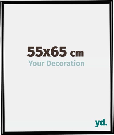 Your Decoration - Fotolijst 55x65 cm - Kunststof - Zwart Hoogglans - Bordeaux