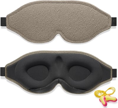 ApexArte® Oogmasker Slaap - Slaapmasker Vrouwen & Mannen - Extra Zacht - Bruin