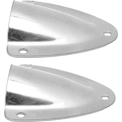 2 stuks Schelp Ventilatiekabel Doorvoer Beschermkap Gepolijst RVS Beslag voor