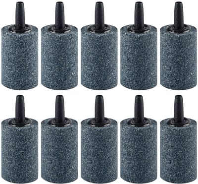 Dailygoods - Pawfly 3 cm aquarium luchtsteen cilinder-bruissteen nano stille krachtige verstuiver blaasvrijgave gereedschap voor nano-luchtpompen emmers en aquaria blaassteen voor opgeloste zuurstof, 10 stuks