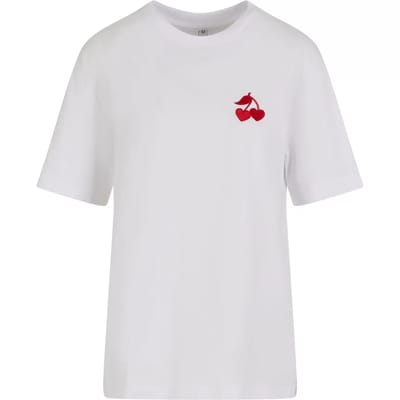 Dames-T-shirt Mister Tee Heart Cherries EMB