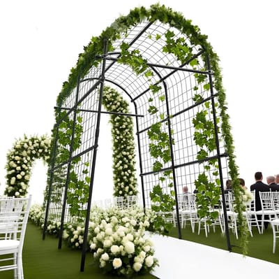Triumpunpre Metalen Plantensteun voor Klimplanten | U-Vormig Klimrek voor Tuin en Balkon | Stevige Tuin Accessoire | 180*115*230cm
