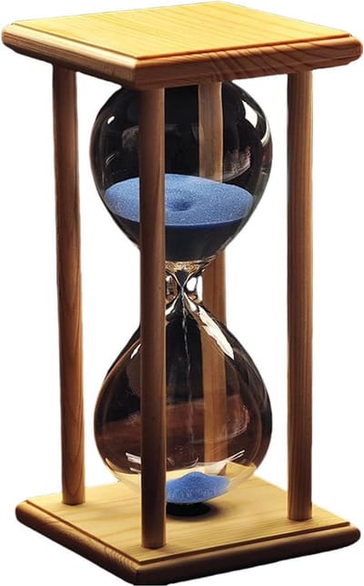 Zandloper 30 Minuten - Houten Zandloper Timer voor Koken, Spelletjes en Decoratie