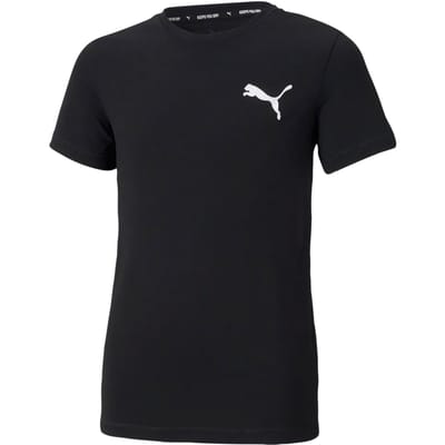 PUMA ACTIVE Small Logo Tee B Jongens T-shirt - Puma Black - Maat 128