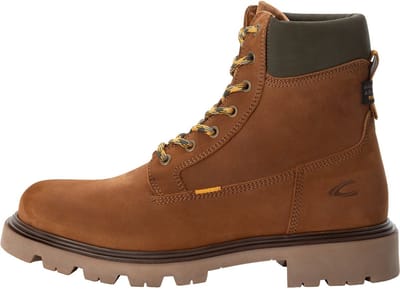 camel active Hoge veterschoen van nubuckleer - Maat menswear-41 - Cognac