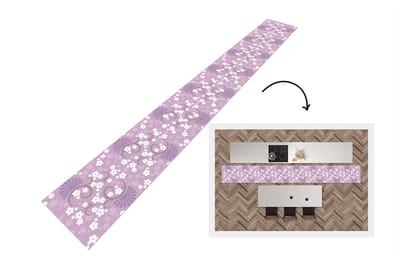 Keukenloper - Keukenmat - Bloemen - Patronen - Sakura - 400x50 cm - Keuken vloerkleed