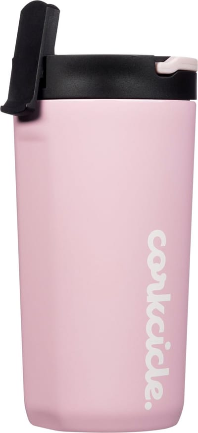 Corkcicle KIDS CUP - 355ml - Gloss Rose Quartz - Roze - Drievoudig geïsoleerd - roestvrij stalen beker - houdt 18 uur koud - BPA vrij - RVS - 2812GRQ