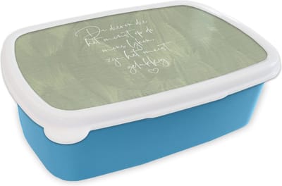 Broodtrommel Blauw - Lunchbox - Brooddoos - Spreuken - Quotes - Dieren die het minst op de mens lijken - Dier - 18x12x6 cm - Kinderen - Jongen