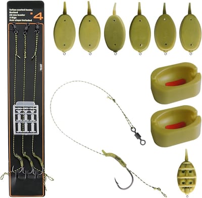Feeder voor vissen 6 stuks - karper onderlijn 15/20/30/40/50/60 g - sterke constructie - ideaal voor karpervissen - ServiceTopper