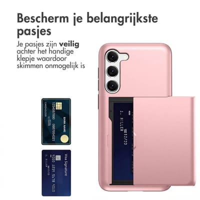 imoshion Hoesje met Pasjeshouder - Geschikt voor Samsung Galaxy S23 - Rosé Goud