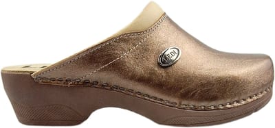 Medische klompen - Werkklompen - Zorgklompen - PU klompen met kunststof zool - Ziekenhuis klompen - Dames klompen - Ledi - Glittery Gold - maat 36