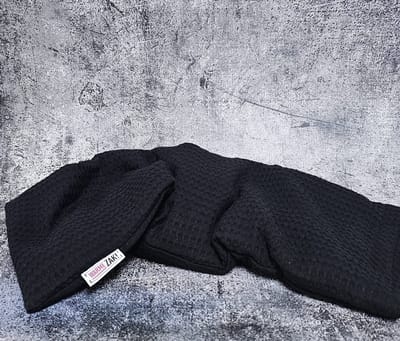 Warmezak! - XL - Pittenzak / coldpack - Wasbare hoes - Made in NL - 60x20cm - Zwart - Wafelstof - Pittenkussen met biologische tarwe - Warmtekussen voor in de magnetron
