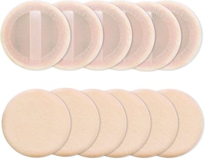 Loose Powder Puff 12pcs - Ronde Velours Make-up Applicators voor Foundation, Poeder en Blending