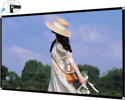 Projectiescherm Opvouwbaar - Projector Scherm - Thuisbioscoop Creëren - Wasbaar Canvas Materiaal - 300 inch (663x373cm) - Zwart