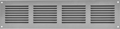 Paneir Airdesigns- metaal-400 x 100 -omgezette rand - opbouw - aanvoer & afvoer  - grijs