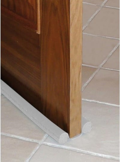 Dubbele Deurstrips tochtstrip 95 cm PVC Wit voor onderaan de deur