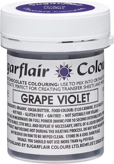 Sugarflair Chocolate Colour - Violet - 35g - Chocolade Kleurstof - Voedingskleurstof