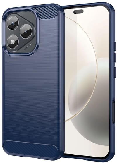 Geborsteld TPU Hoesje Geschikt voor Honor 400 Lite | Beschermhoes | Back Cover | Flexibel TPU | Stijlvol Carbon | Dun | Blauw