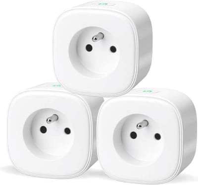 Slim Wifi-stopcontact met spraakbesturing en afstandsbediening - 3 stuks - Voor Alexa en Google Assistant
