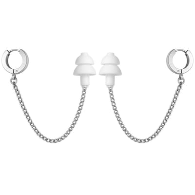 Oorbellen Voor Oordopjes - (RVS) - Oordopjes Festival - Oordoppen - Oorbellen Dames - Te Gebruiken Met Airpods – Zilverkleurig