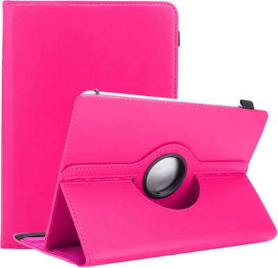 Cadorabo Tablet Hoesje geschikt voor Alcatel 1T (7 Zoll) 2021 in ROZE - 360 graden beschermhoes van imitatieleer met standfunctie en elastische band