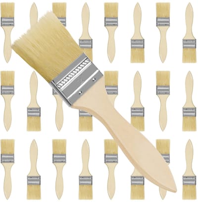Dailygoods- Verfkwasten Set 24 Stuks - Professioneel Houten Handvat - 20cm Lengte - 5,08cm Breedte - Voor Verf/Lijm - Betrouwbare Gereedschappen - Schilderkwasten