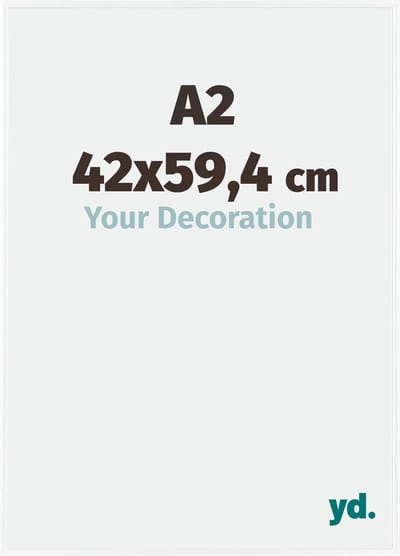 Your Decoration - Fotolijst A2 42x59,4 cm - Kunststof - Wit Hoogglans - Evry