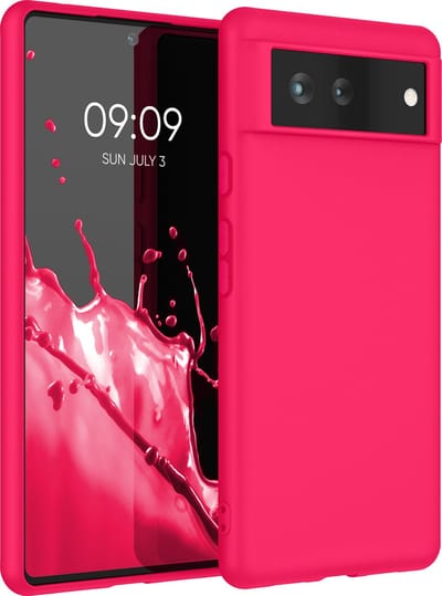 kwmobile telefoonhoesje geschikt voor Google Pixel 6 - Hoesje voor smartphone - Back cover in neon roze