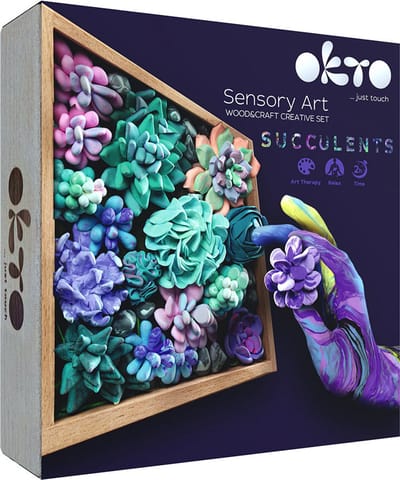 OKTO Sensory Art WoodEnCraft - Luchtdrogende Klei - 21X21Cm - 14 Jaar