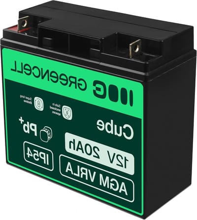 AGM Accu - Oplaadbare Batterij - Noodstroom Voorziening - Onderhoudsvrij Lekvrij - 12V 20Ah - Zwart