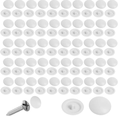 Decoratieve Schroefdoppen voor Phillips Schroeven - Waterdicht en Corrosiebestendig - 100 Stuks voor Meubel Schroeven van 7-8 mm (Wit)