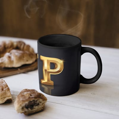 Magische Mok - Foto op Warmte Mokken - Koffiemok - VIP - Goud - Schittering - Magic Mok - Beker - 350 ML - Theemok