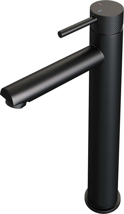 Brauer Black Carving - Wastafelkraan - Opbouw - Mat Zwart - Mengkraan - Hoog - 1 Greeps - Model A