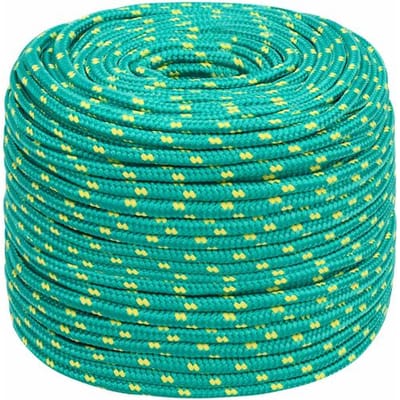 vidaXL Boottouw 10 mm 50 m polypropyleen groen