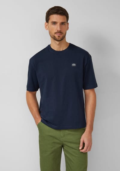 T-shirt van jacquard van hoge kwaliteit met een casual pasvorm s.Oliver