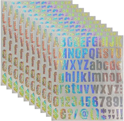 Dailygoods- Stickers Zelfklevend - Vinylletter Nummers - Stickervellen - Stickers voor Auto - Huisnummer Stickers - 10 Stuks - Nummerstickers