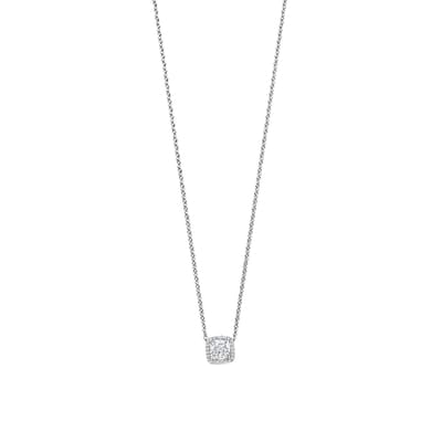 TI SENTO Dames Ketting - 925 zilver - Zirconia wit - Maat 42 - 34104ZI